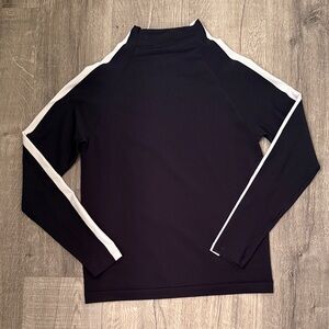 Athleta Black and White Long Sleeve Top